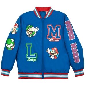 Nintendo Kids Blue Character Puffer Jacket